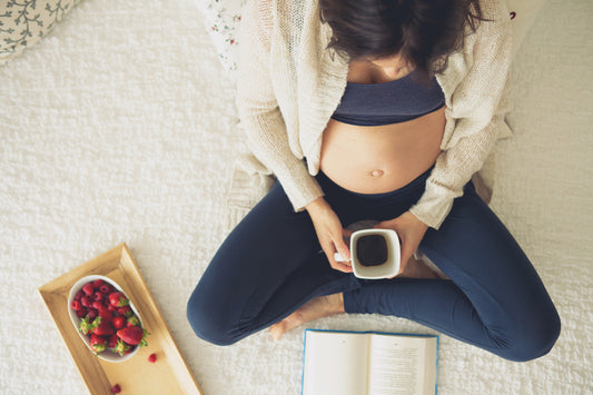 Pregnant Woman Drinking Tea With Sea Moss Gel